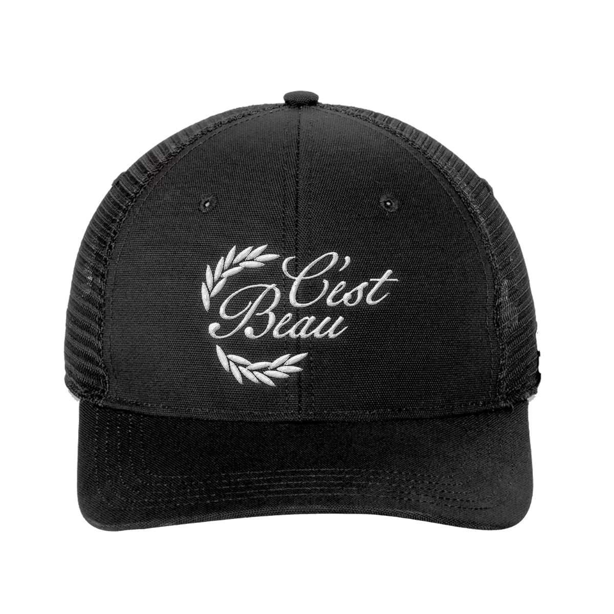 C'est Beau Trucker Cap "BLACK"