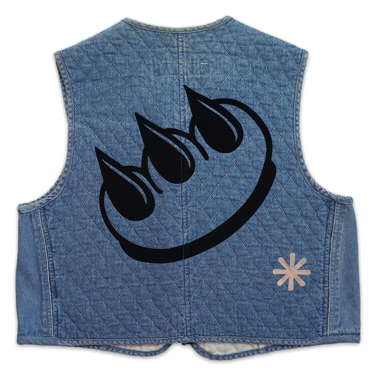 UPCYCLED VINTAGE QUILTED DENIM CLAW VEST