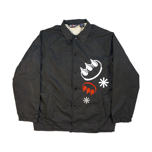 CLAW COACHES JACKET (WHITE ON BLACK)