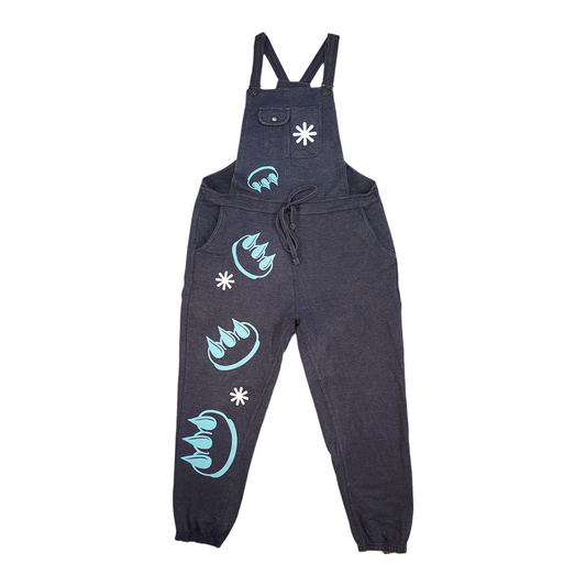 FLOCKED CLAW LOGO FLEECE OVERALLS