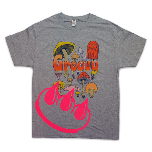 REFLECTIVE GROOVY MUSHROOM CLAW SS TEE