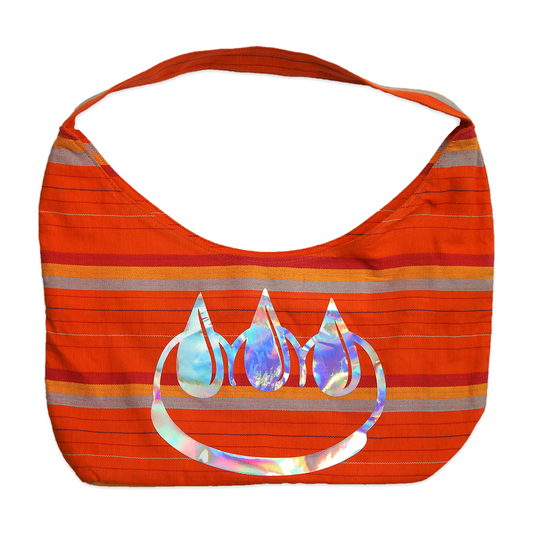 VINTAGE STRIPED IRIDESCENT CLAW PURSE