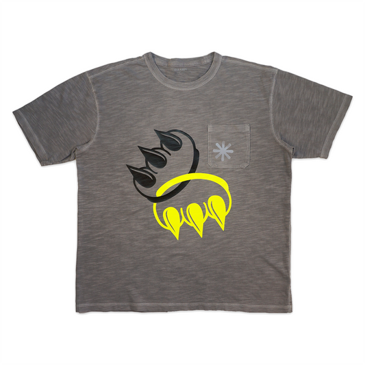 LINKED UP SS CLAW POCKET TEE GREY