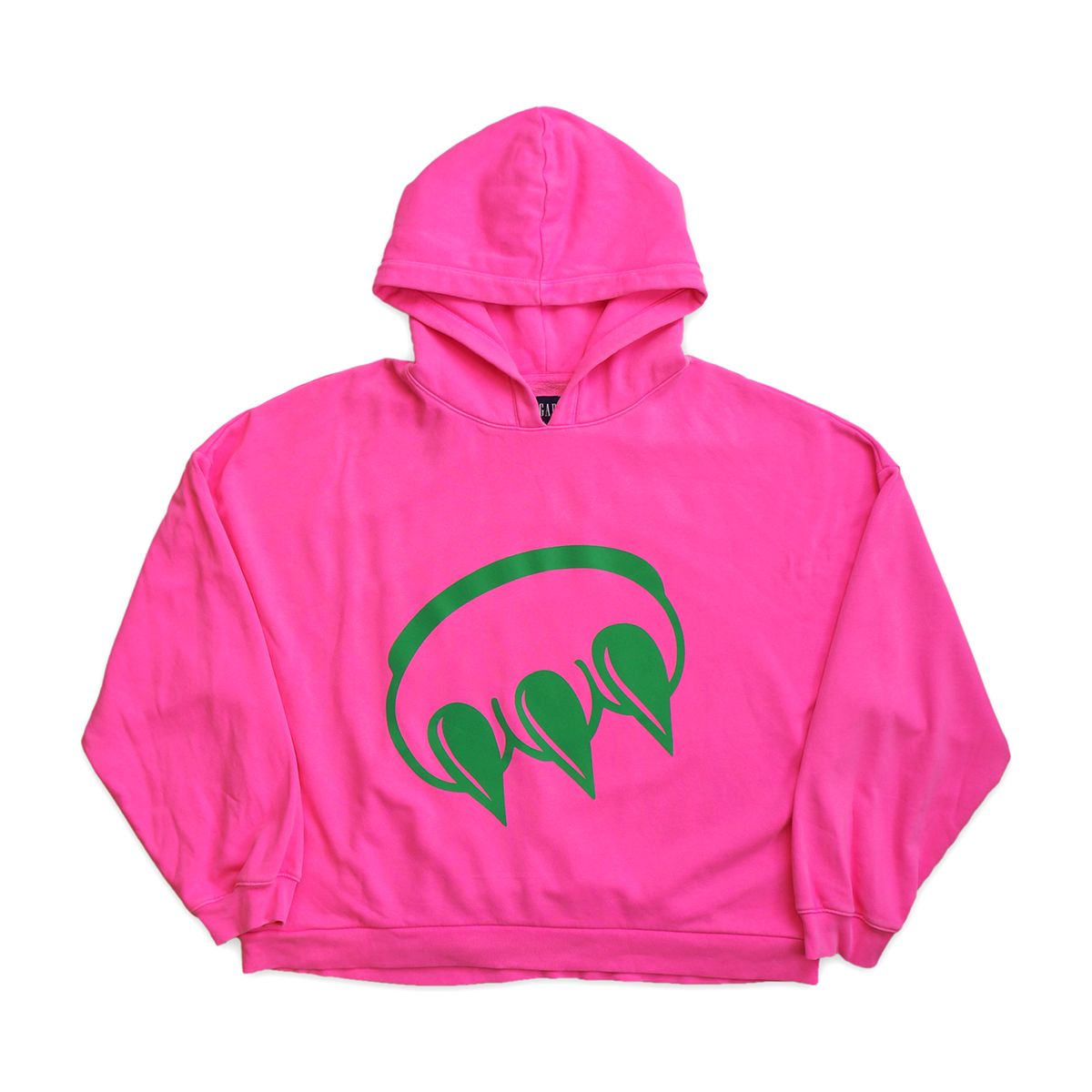 REFLECTIVE CLAW GAP HOODIE (GREEN 3M ON PINK)