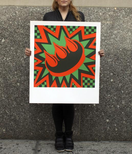 Orange & Green Claw Money Print