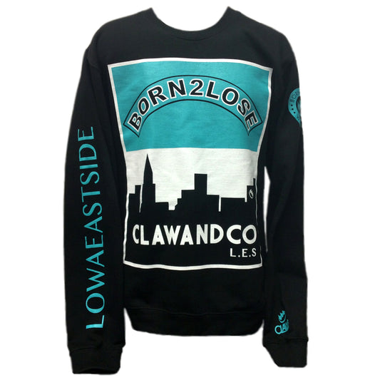 BORN2LOSE BLACK & BLUE CREW NECK