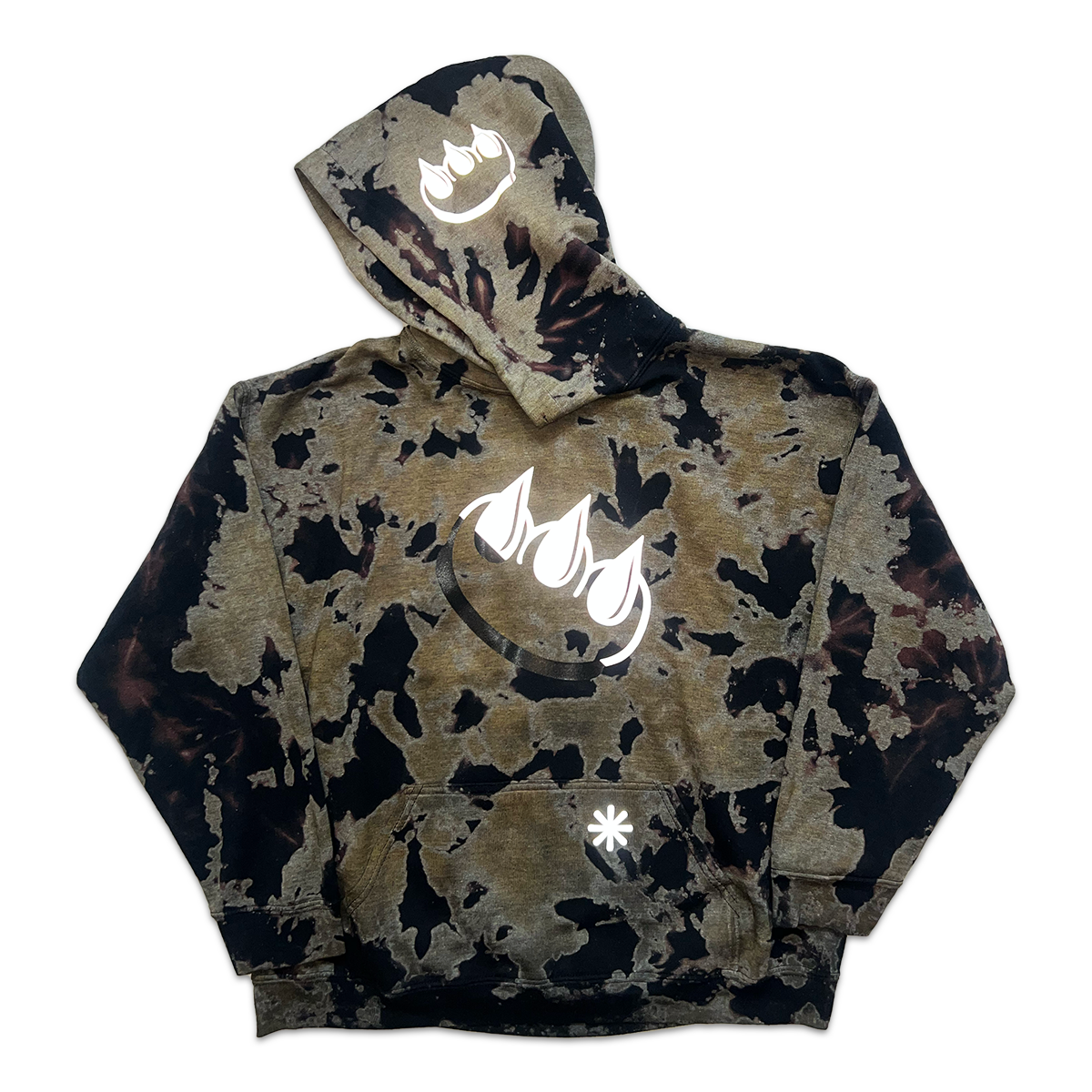 3M REFLECTIVE BLEACH DYE CLAW HOODIE