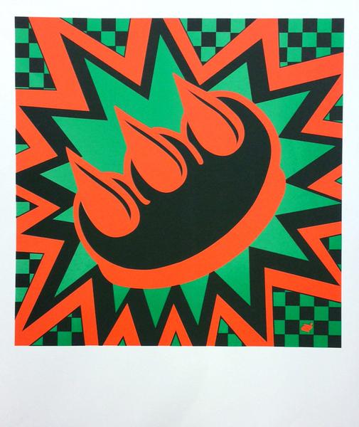 Orange & Green Claw Money Print