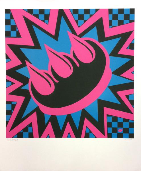 Pink & Blue Claw Money Print