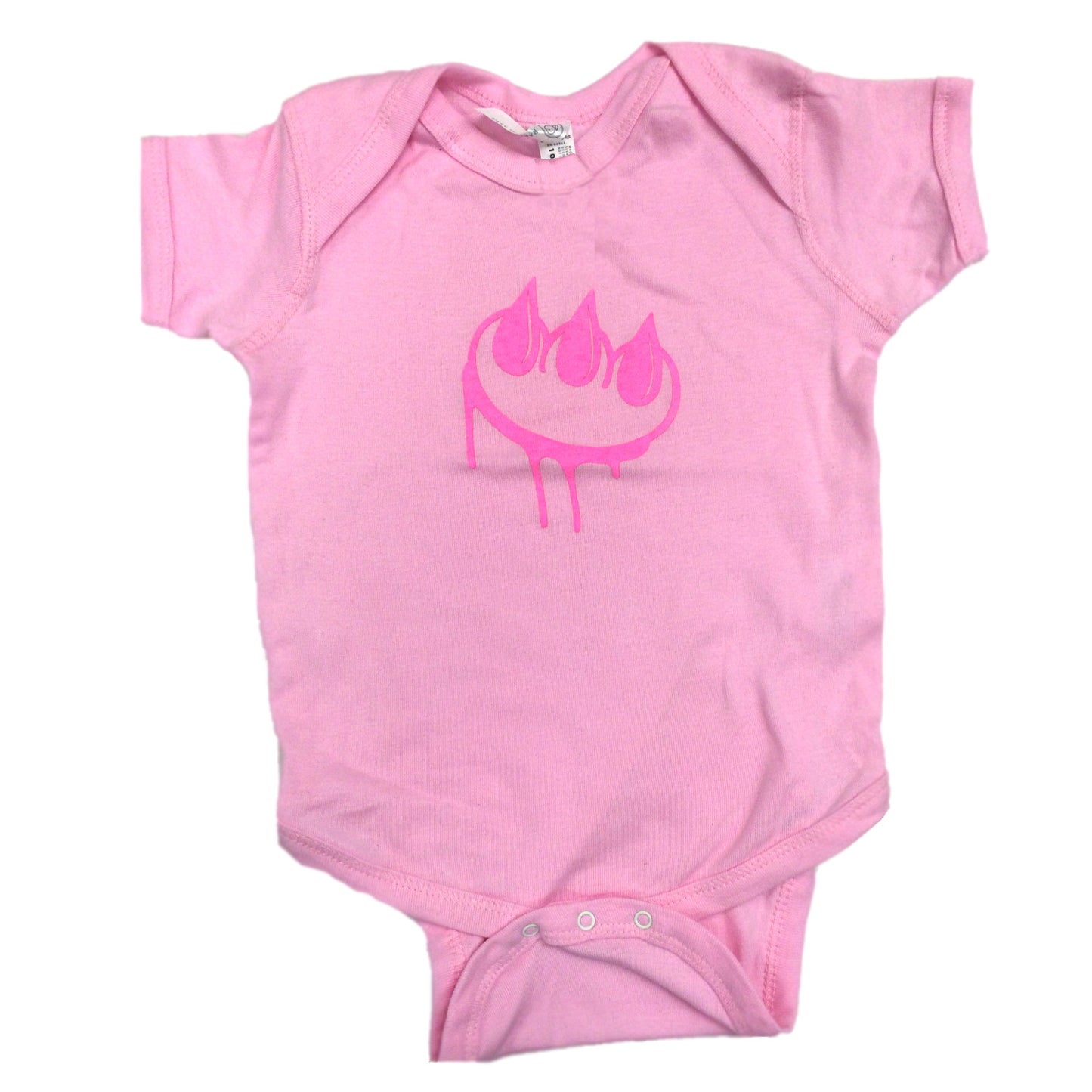Claw pink on pink onesie