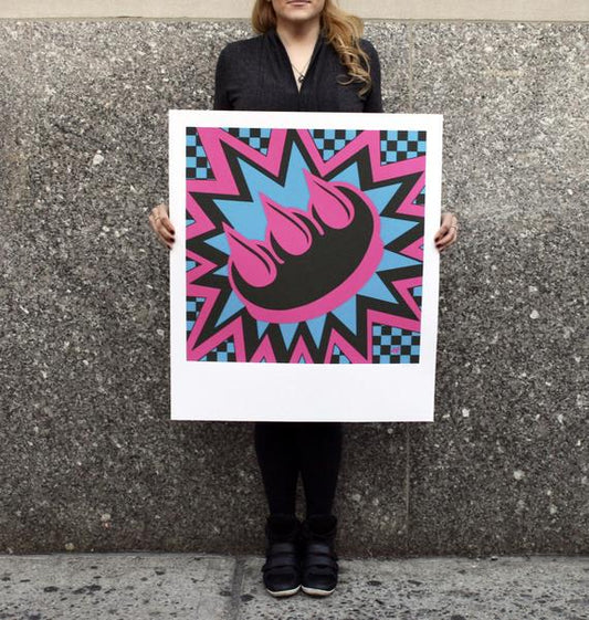 Pink & Blue Claw Money Print