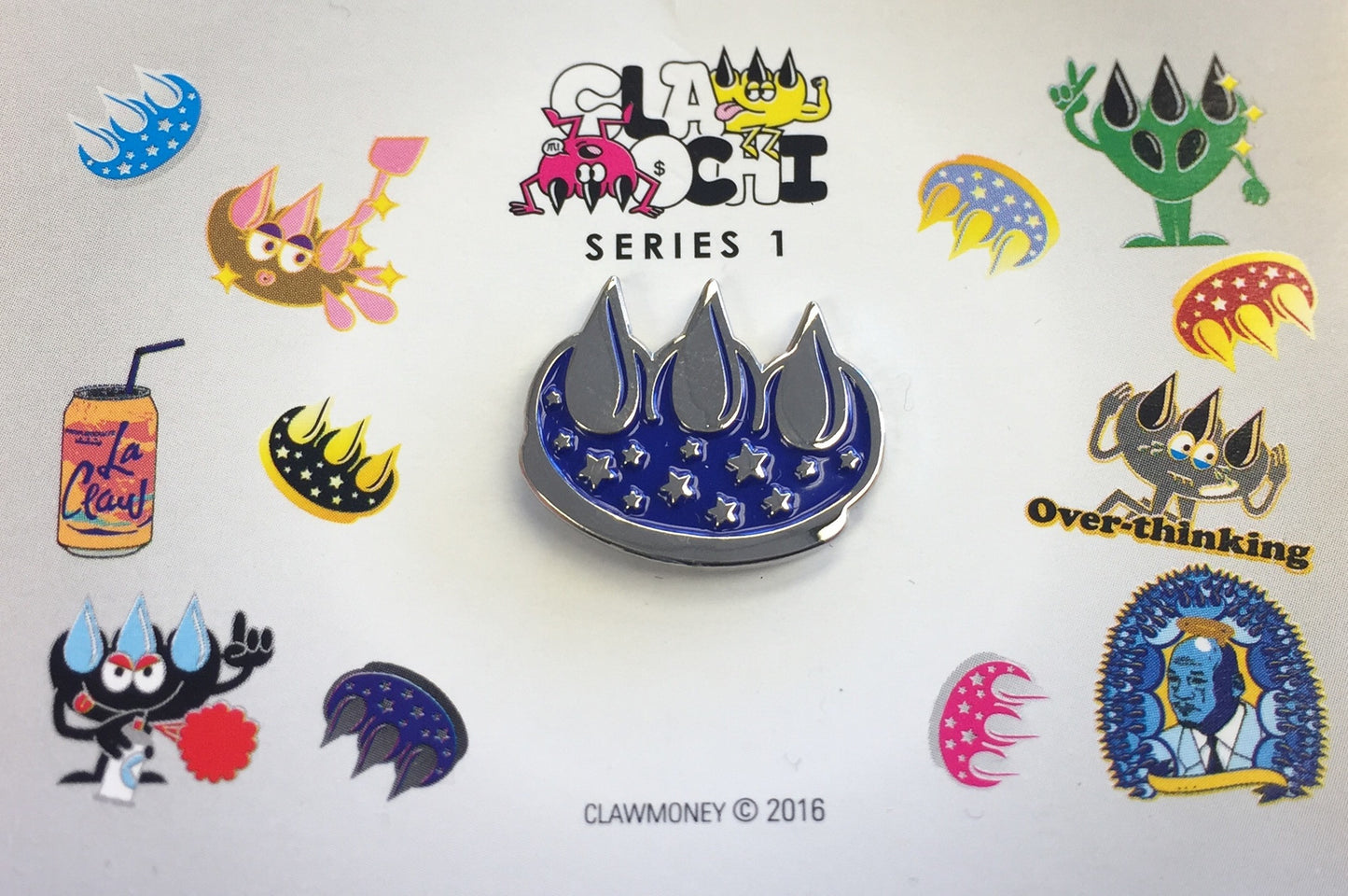 Royal Blue Claw Pin