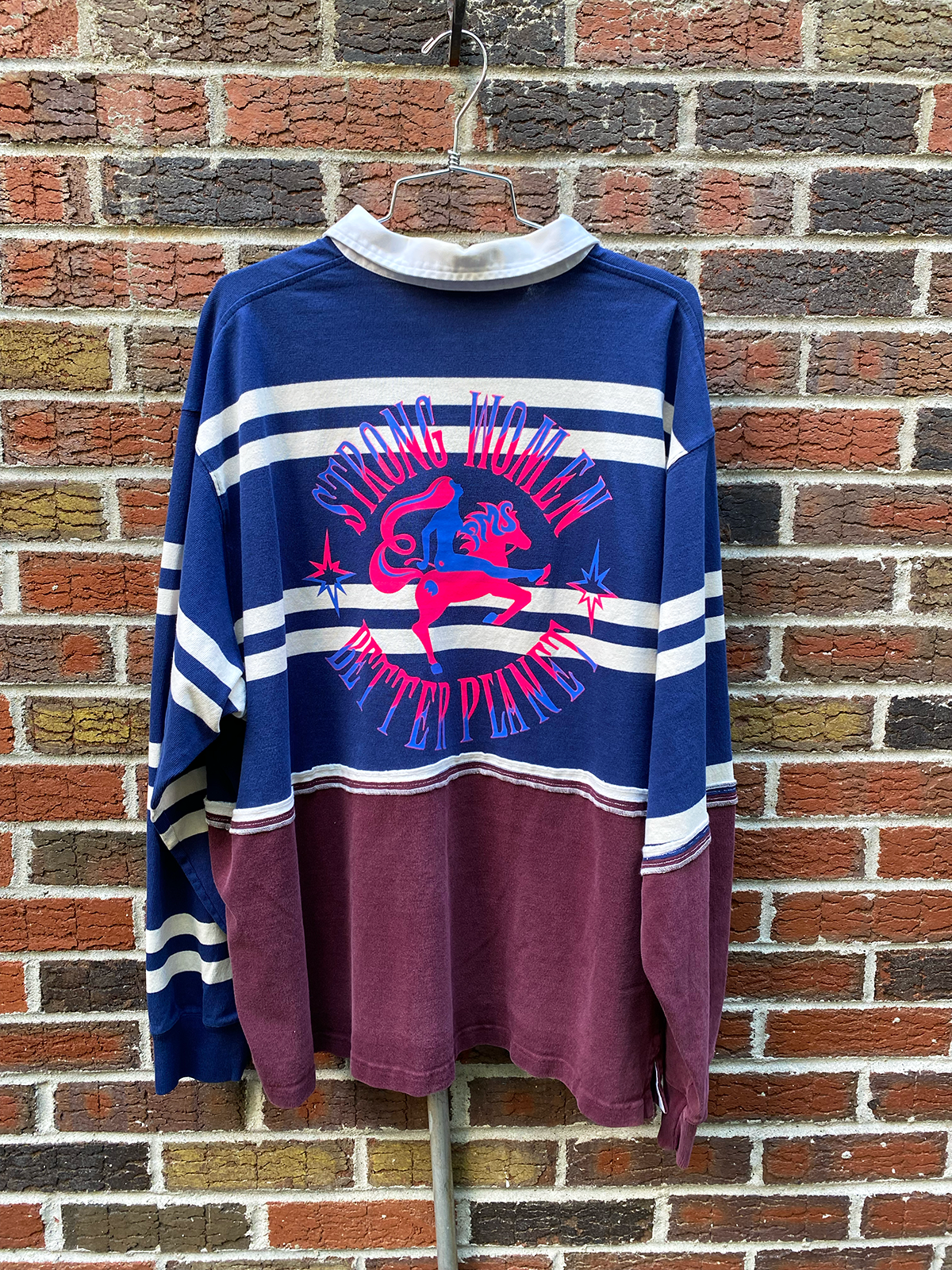 "STRONG WOMEN BETTER PLANET" RUGBY #7 XL
