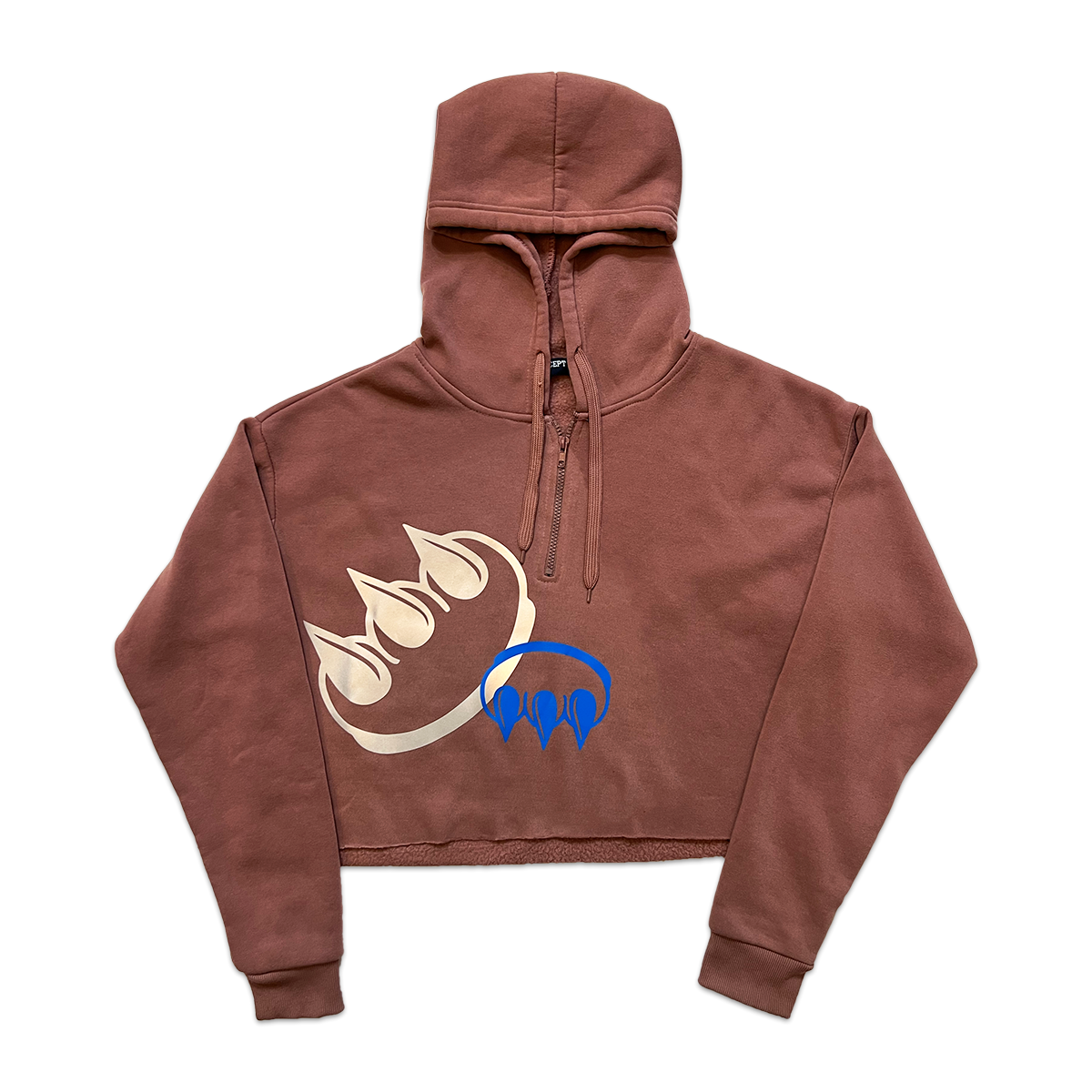 CROPPED MAUVE HOODIE