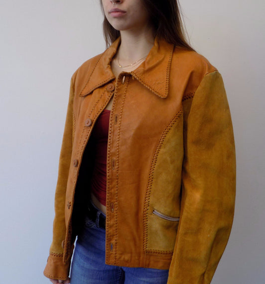 Tan Char Vintage Suede Jacket
