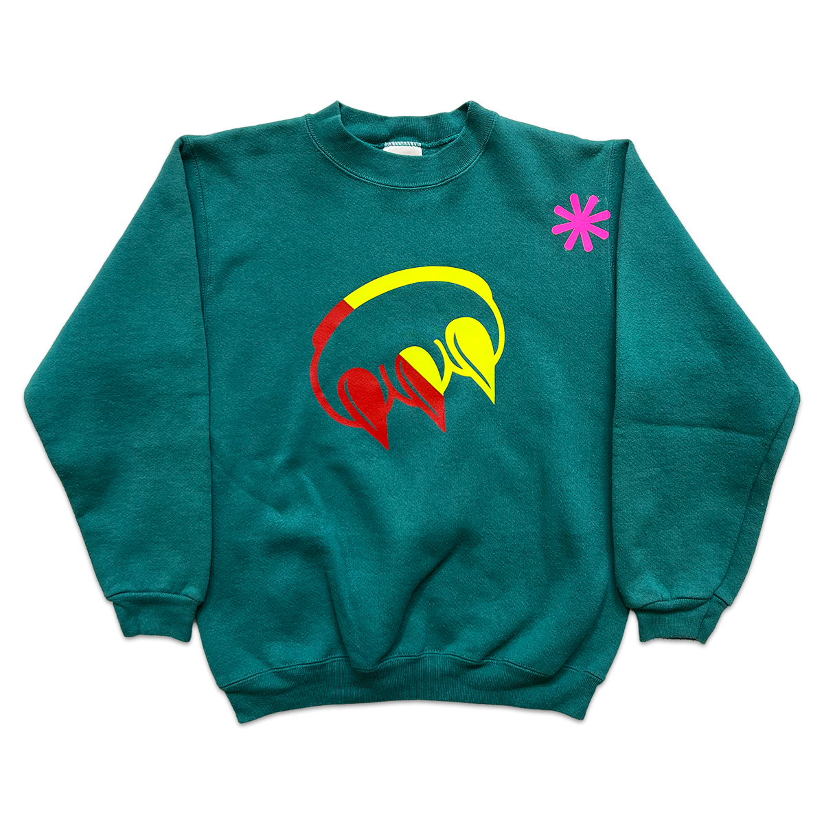 VINTAGE GREEN SPLIT CLAW CREWNECK