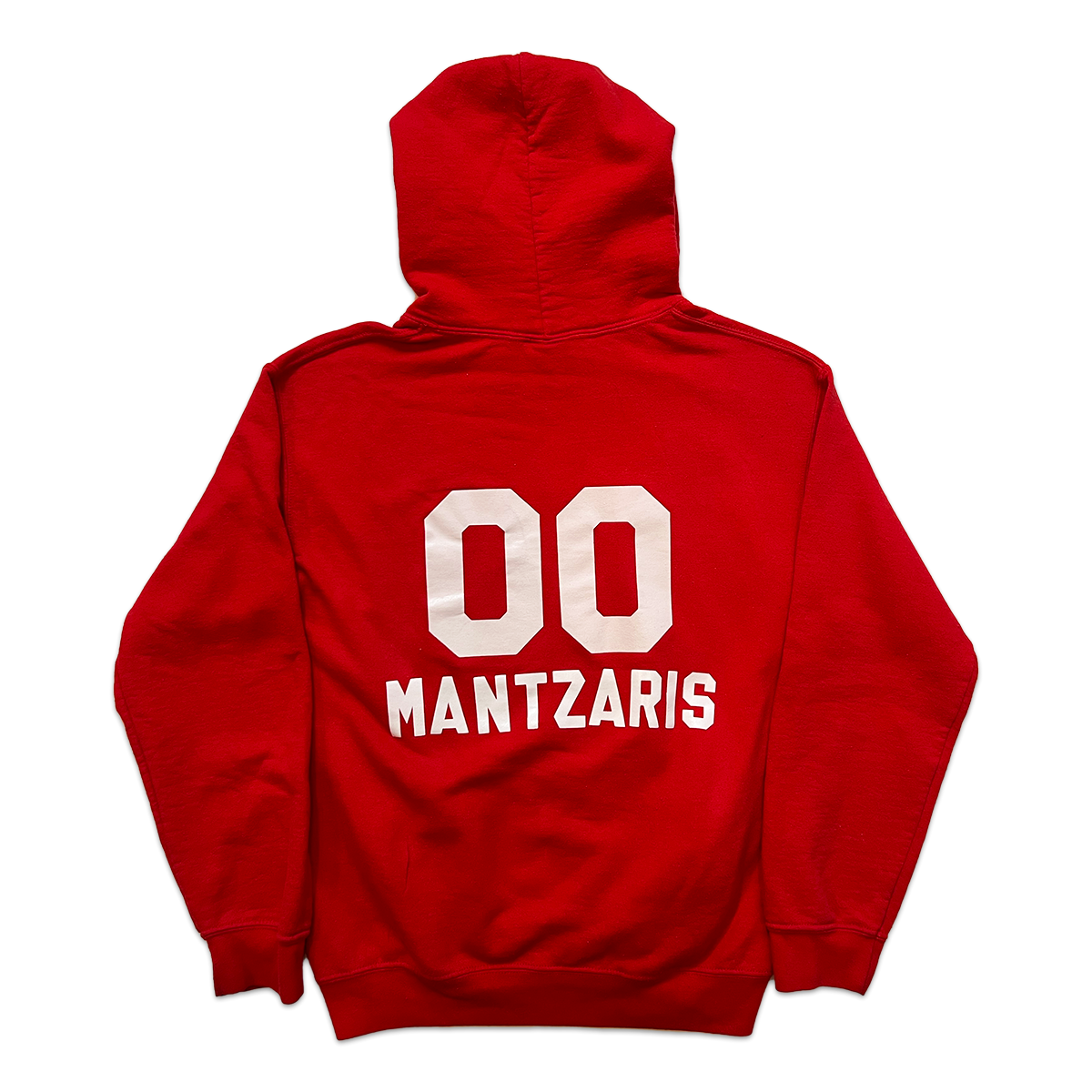 RED LADY HAWKS FLOCKED CLAW HOODIE