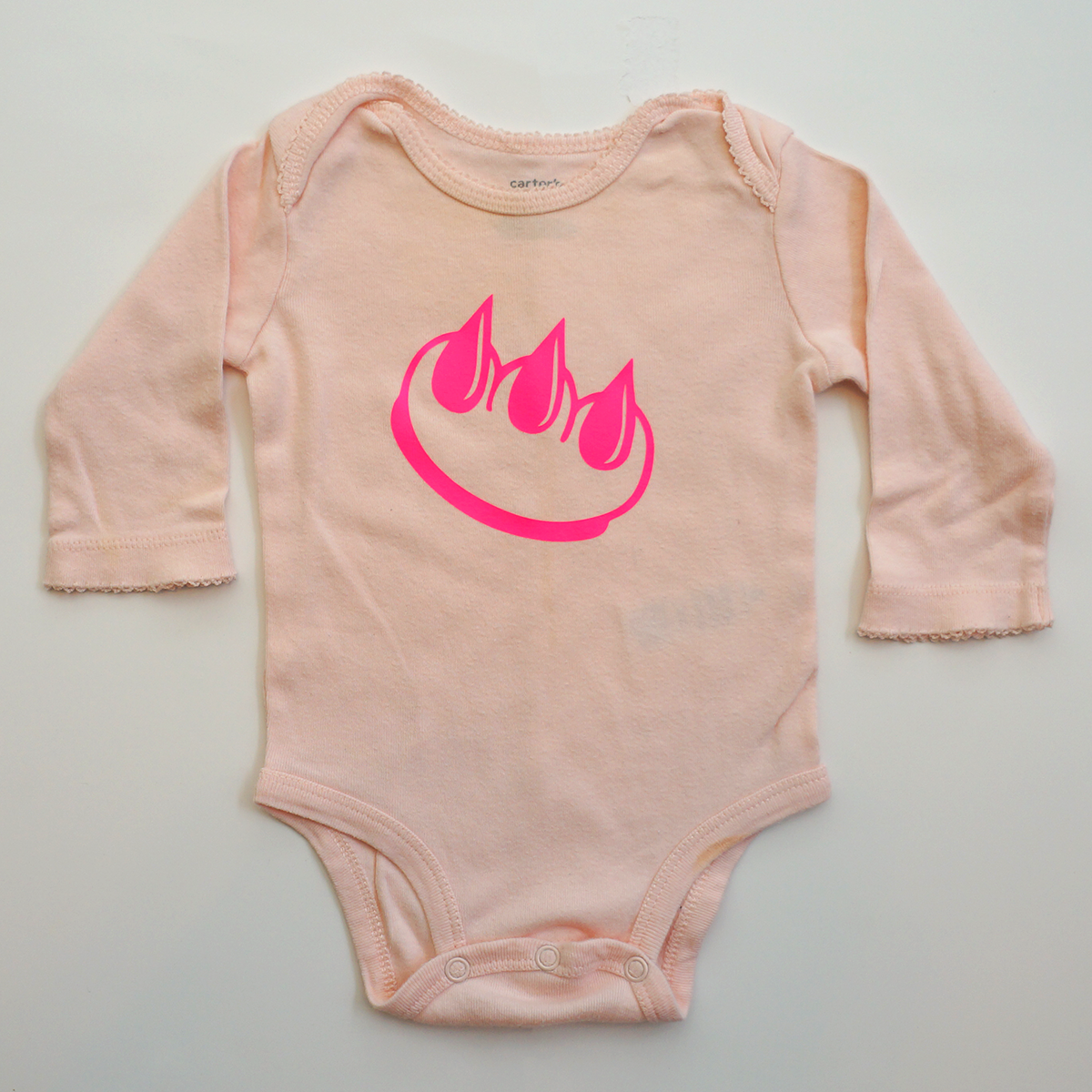 Pink Claw Money baby onesie