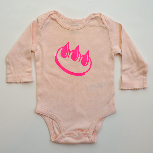 Pink Claw Money baby onesie