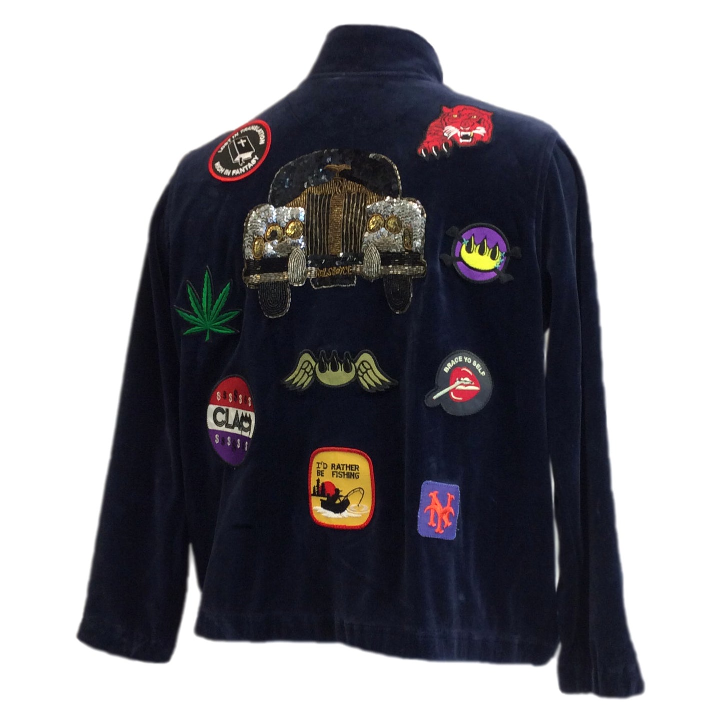 Velour Patch Jacket