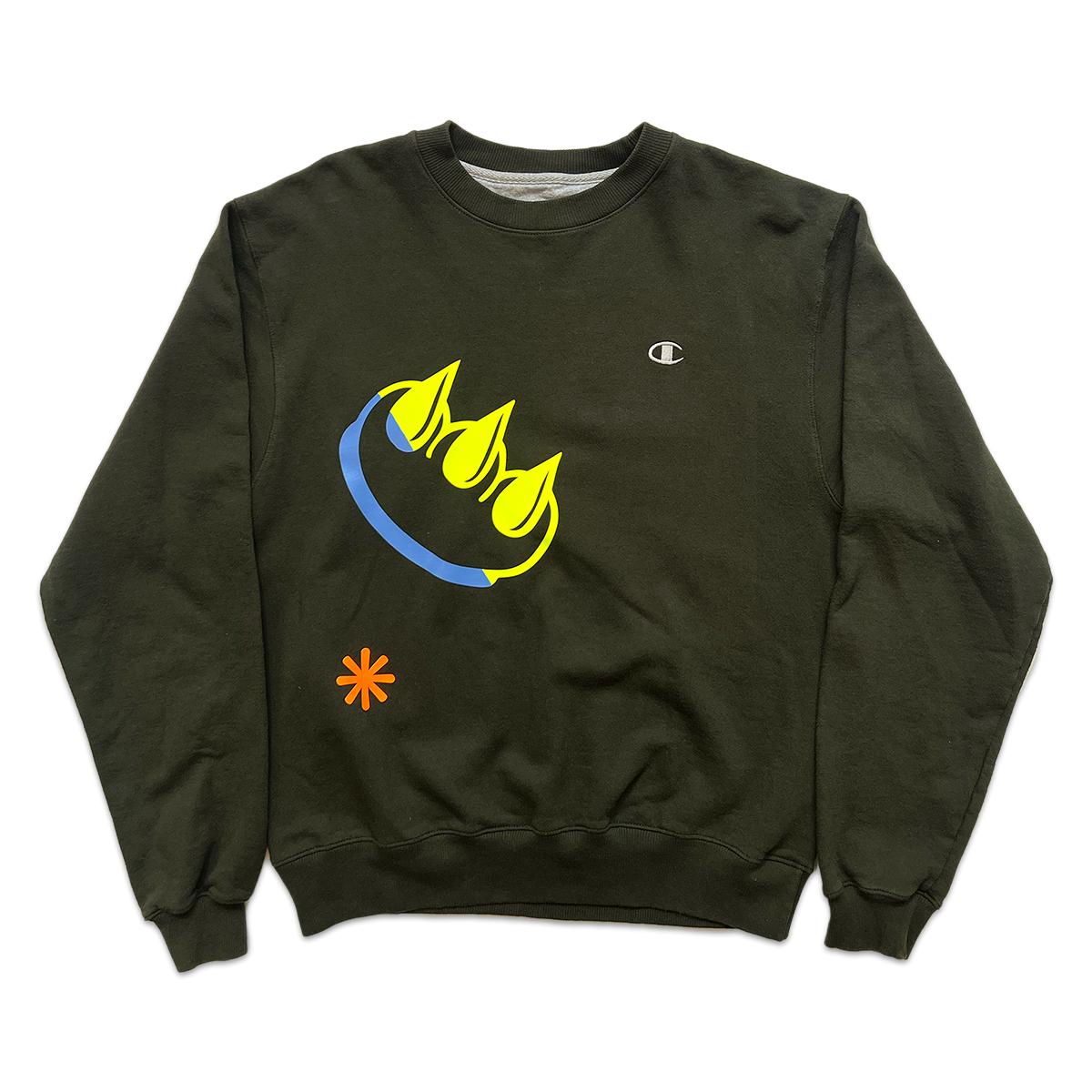 GREEN CHAMPION SPLIT CLAW CREWNECK