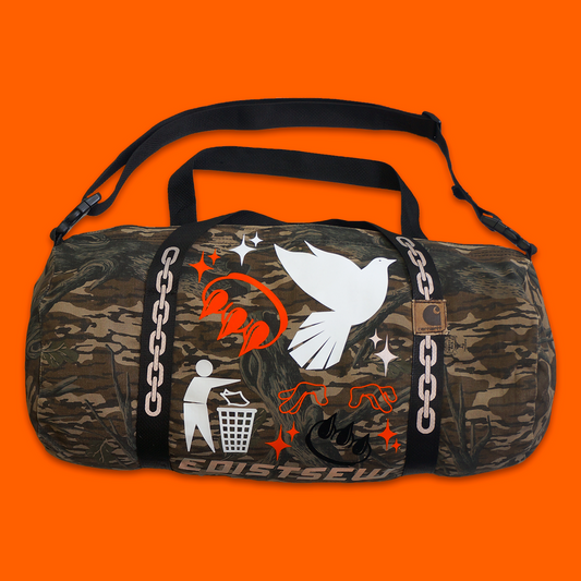 EDISTSEW X CLAW 1 OF 1 "REAL TREE" CARHARTT DUFFEL BAG