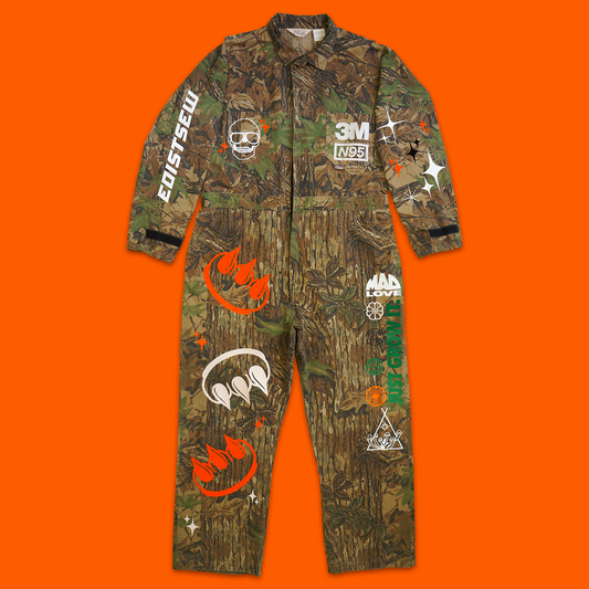EDISTSEW X CLAW 1 OF 1 VINTAGE "CAMO" COVERALLS