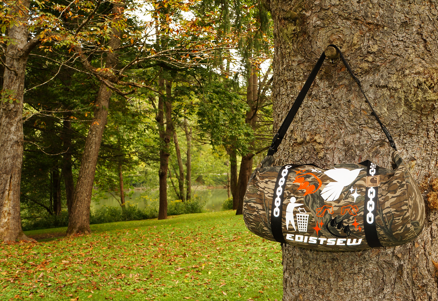 EDISTSEW X CLAW 1 OF 1 "REAL TREE" CARHARTT DUFFEL BAG