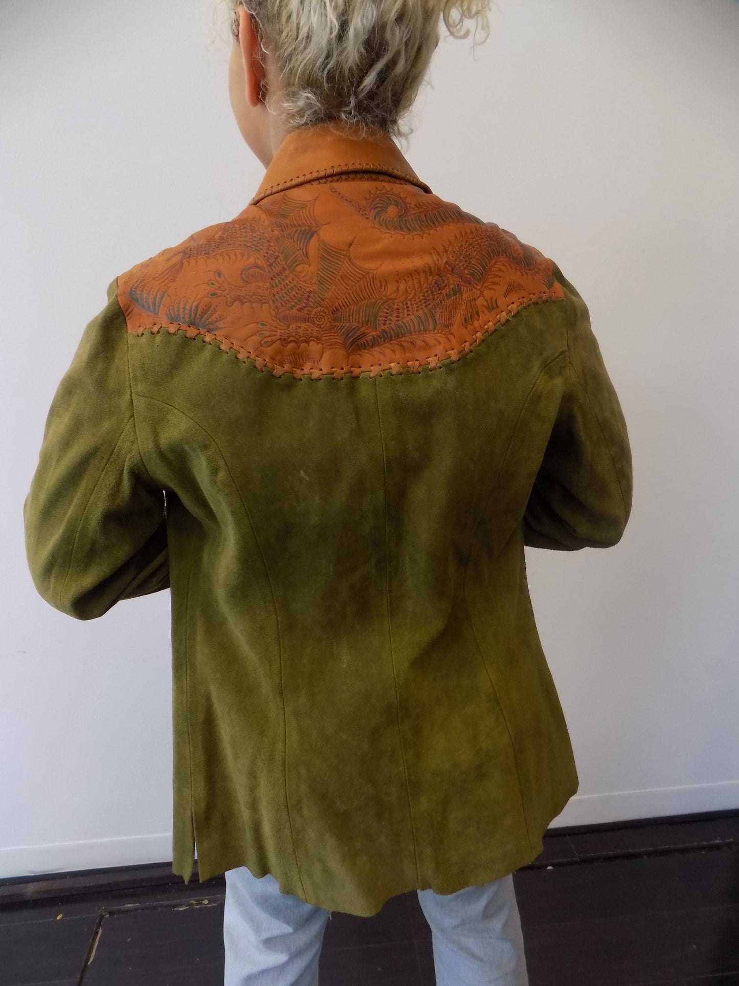 Char Green Suede Jacket