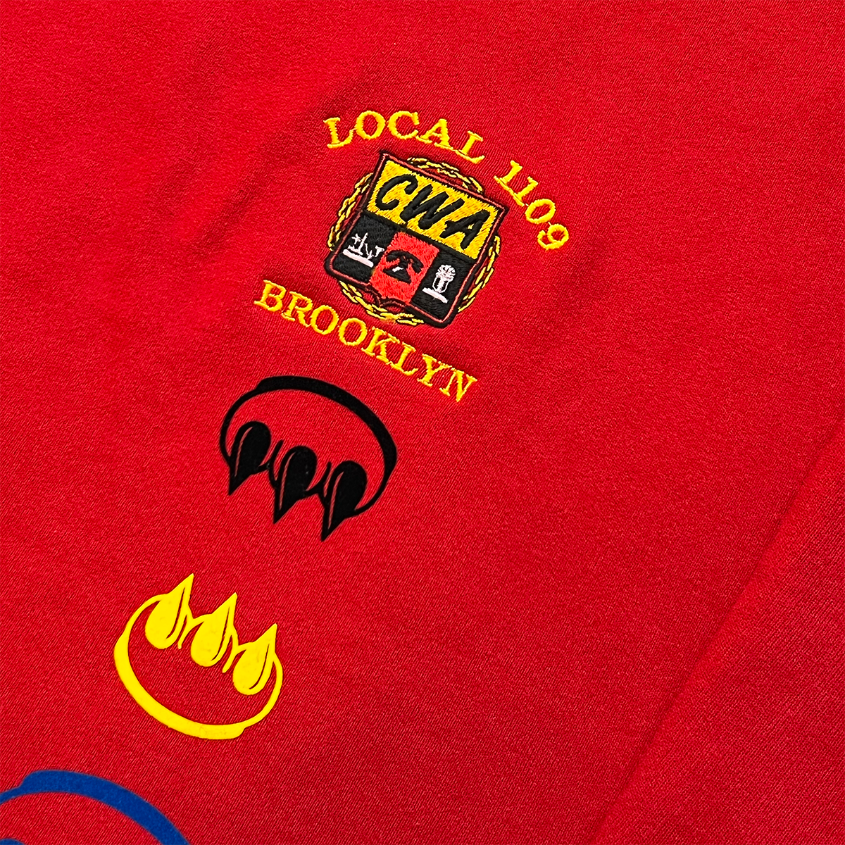 VINTAGE RED LOCAL UNION CLAW CREWNECK