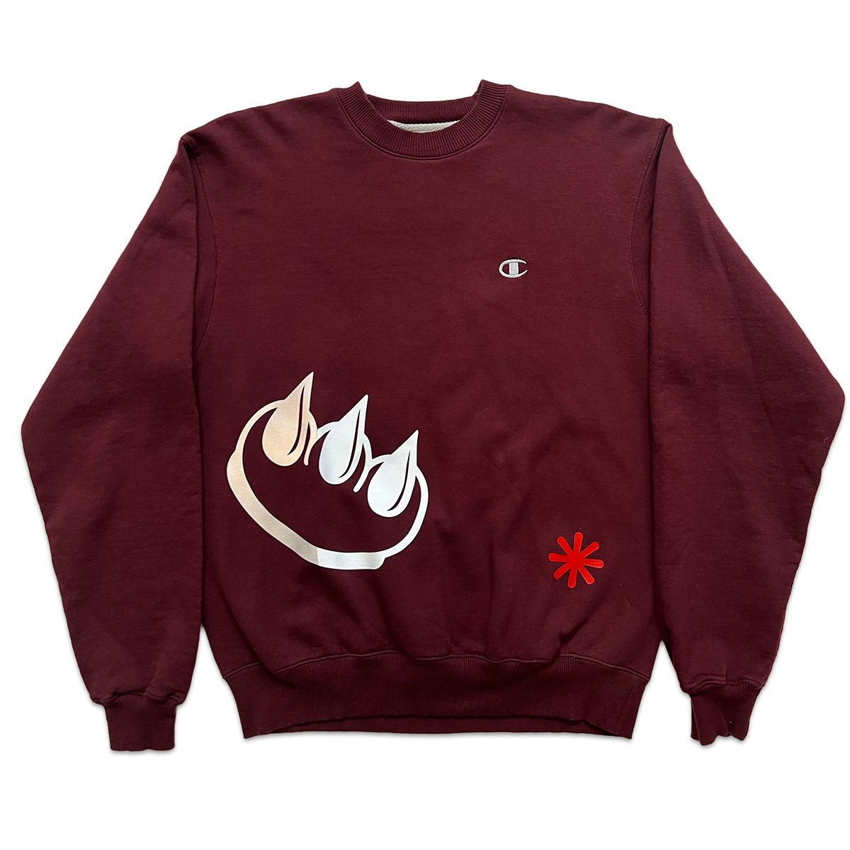 MAROON CHAMPION SPLIT CLAW CREWNECK