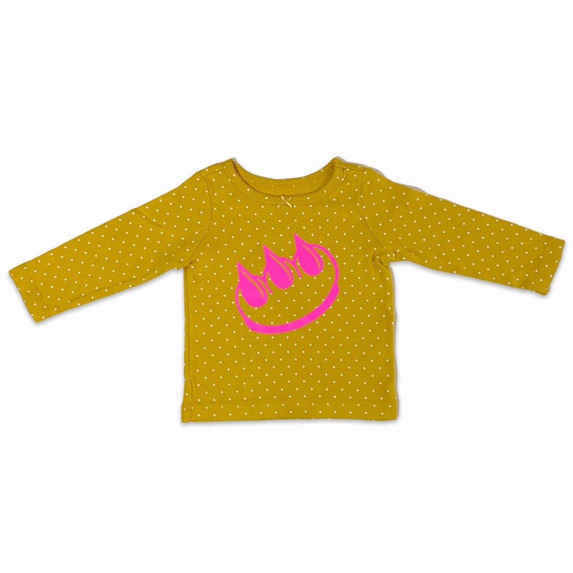 MUSTARD POLKADOT CLAW LONG SLEEVE