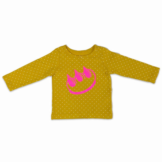 MUSTARD POLKADOT CLAW LONG SLEEVE