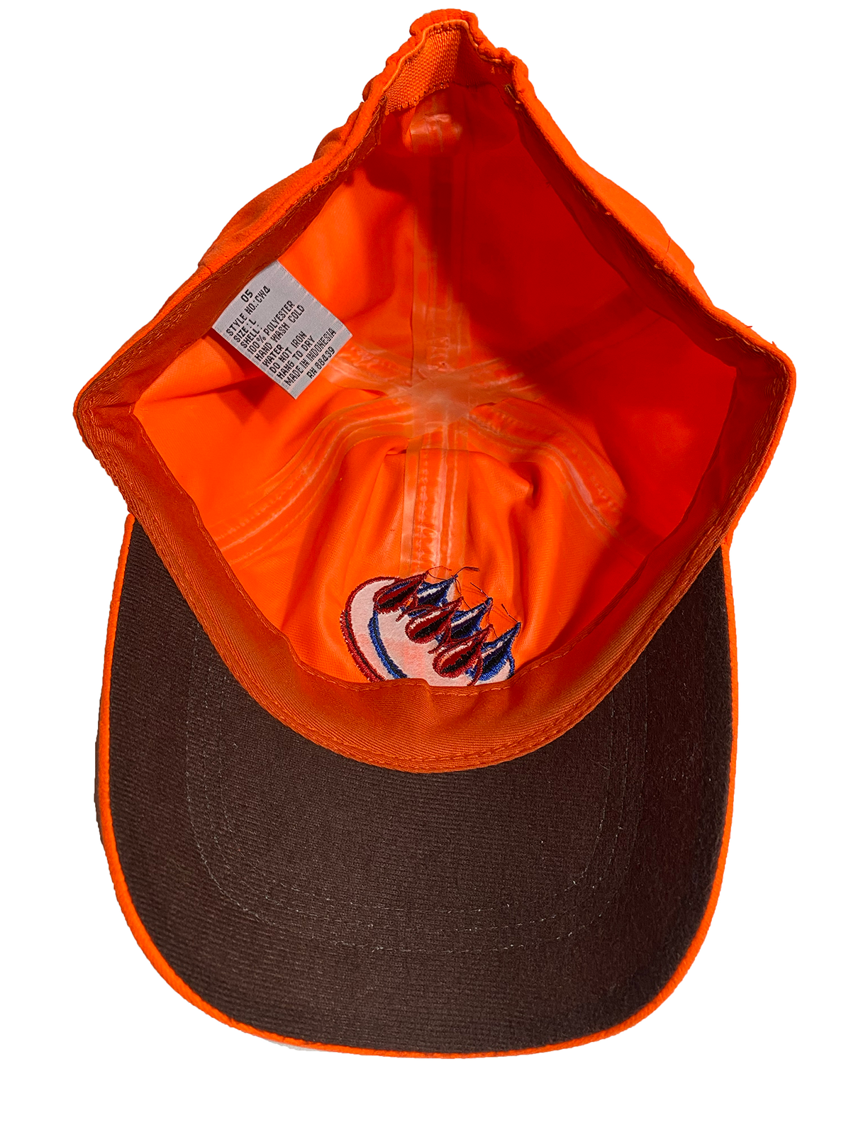 BLAZE ORANGE EMBROIDERED CLAW FITTED HUNTING HAT