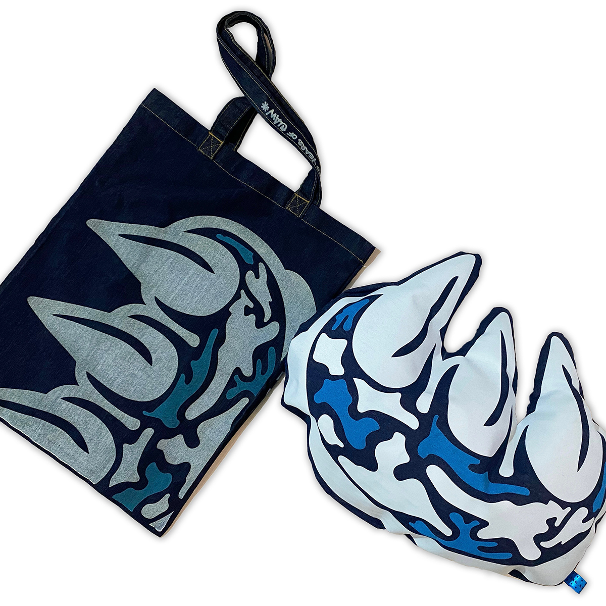 CLAWS DENIM SLEEPOVER KIT - DENIM PILLOW & TOTE + KEYCHAIN