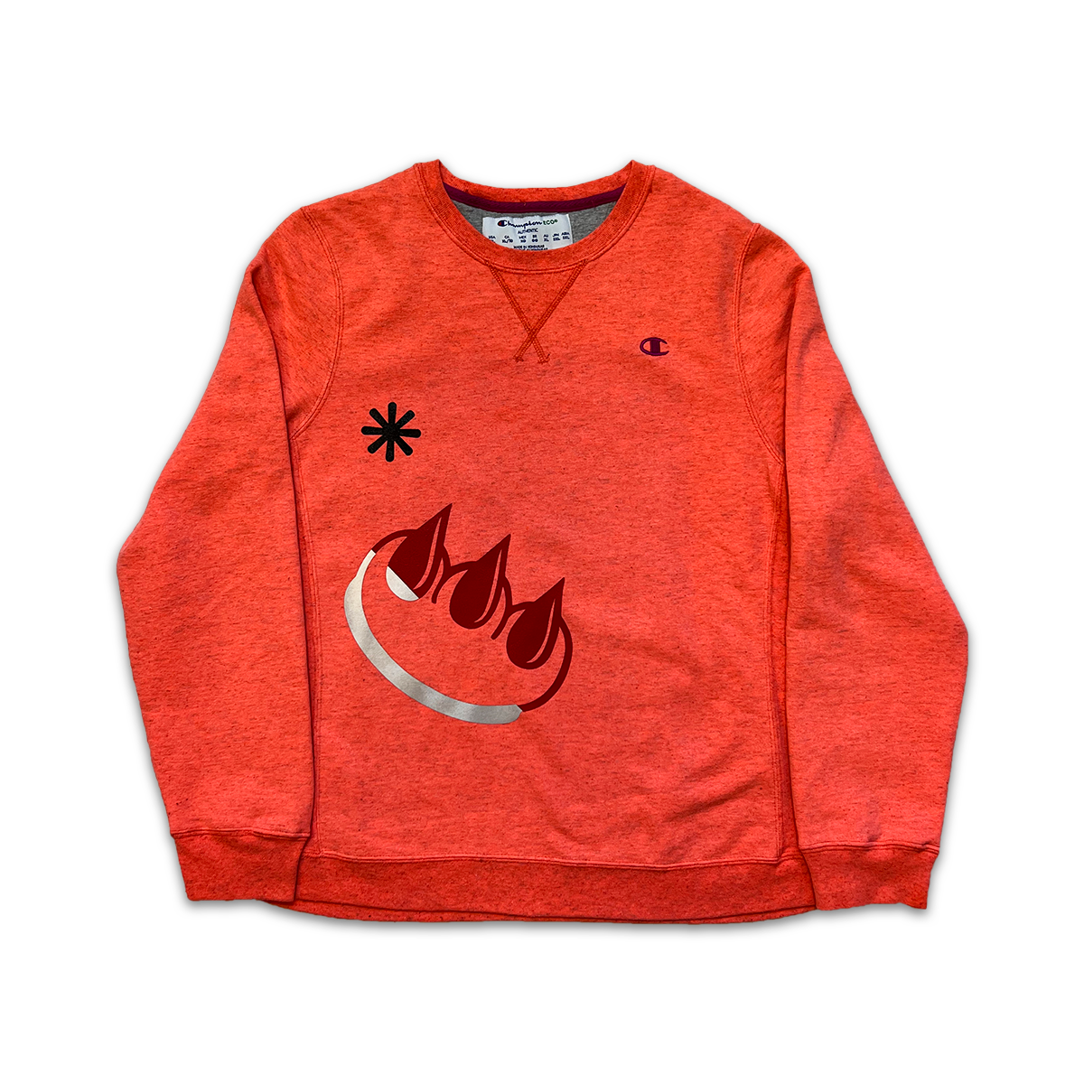 PINK REFLECTIVE SPLIT CLAW CHAMPION CREWNECK
