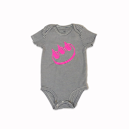 STRIPED CLAW MONEY BABY ONESIE