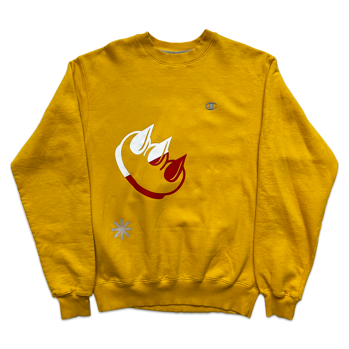 YELLOW CHAMPION SPLIT CLAW CREWNECK