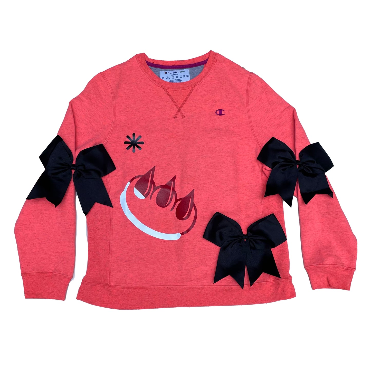 PINK REFLECTIVE SPLIT CLAW CHAMPION CREWNECK