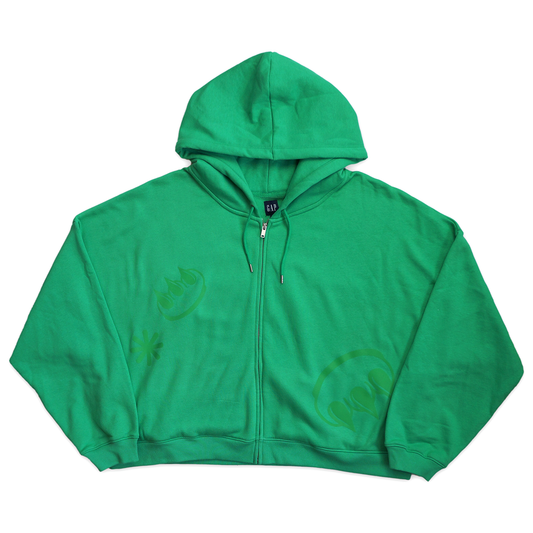 REFLECTIVE CLAW GAP ZIP HOODIE (GREEN 3M ON GREEN)