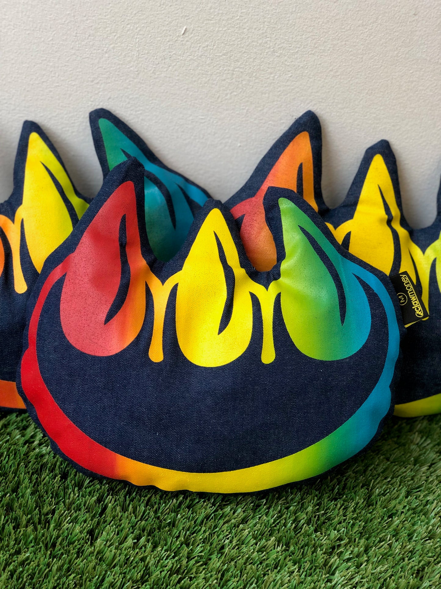 LIMITED EDITION "CUT & SEW" DENIM CLAW PILLOW.