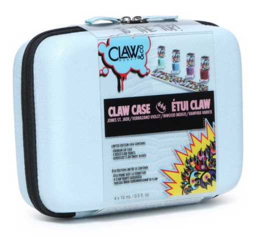 Claw Money & Co. Cosmetic Case with Nail Polish & File