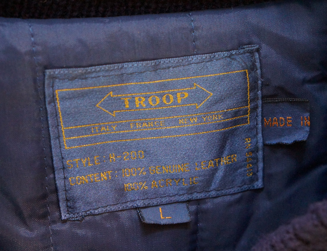 Vintage 1980's L.L. COOL J "Fashion Club" TROOP Leather Jacket