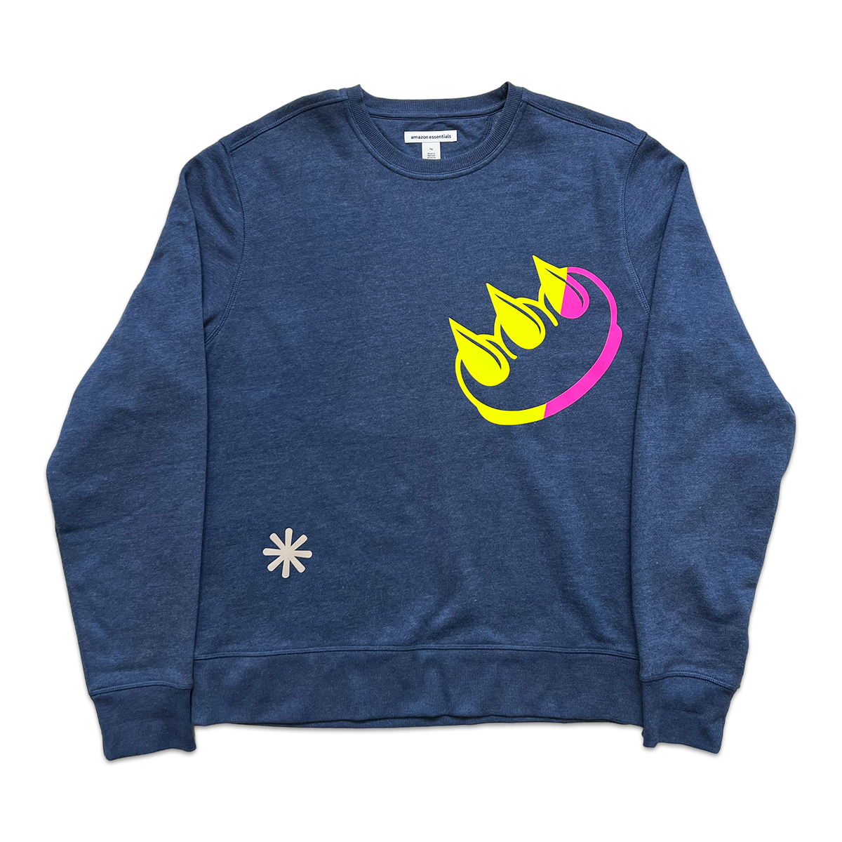 BLUE FLUORESCENT SPLIT CLAW CREWNECK