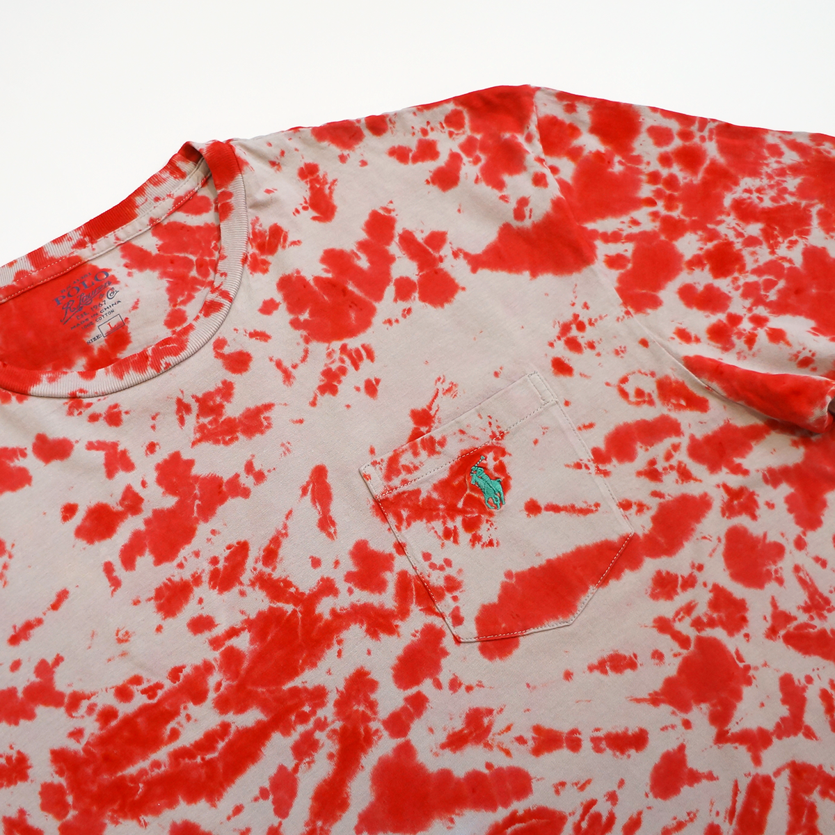 RED CLAW POLO TIE DYE TEE