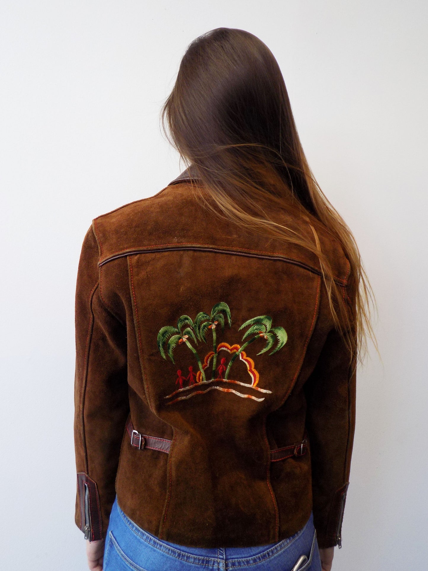 Geronimo Leather Palm Tree Jacket