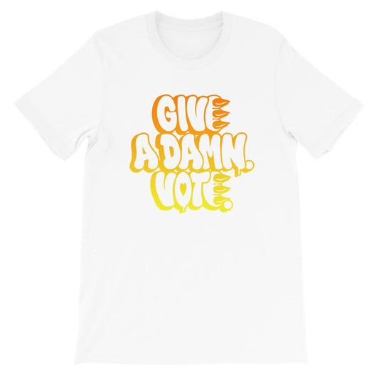 GIVE A DAMN VOTE X CLAW TEE WHITE