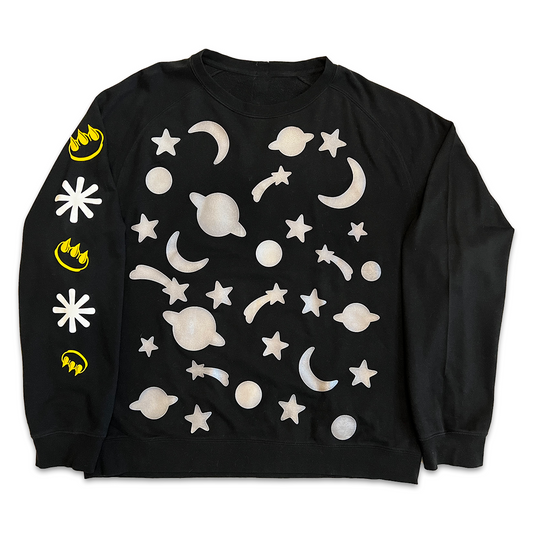 GLOW IN THE DARK SPACED OUT CLAW CREWNECK