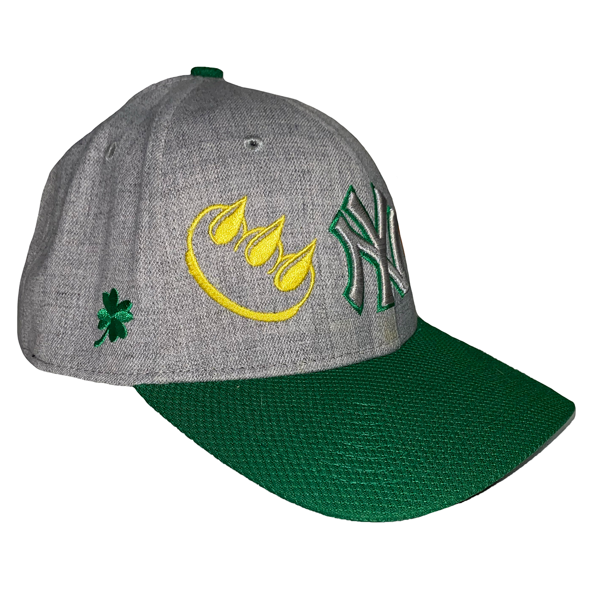GREEN & GREY EMBROIDERED YANKEES CLAW FLEX FIT HAT