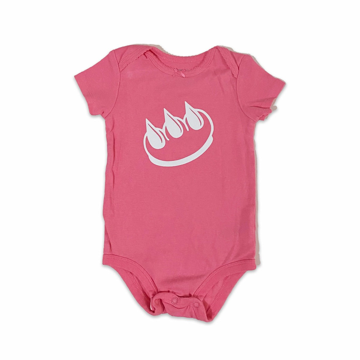 PINK AND WHITE CLAW MONEY BABY ONESIE